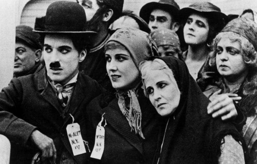 black and white of Charlie Chaplin
